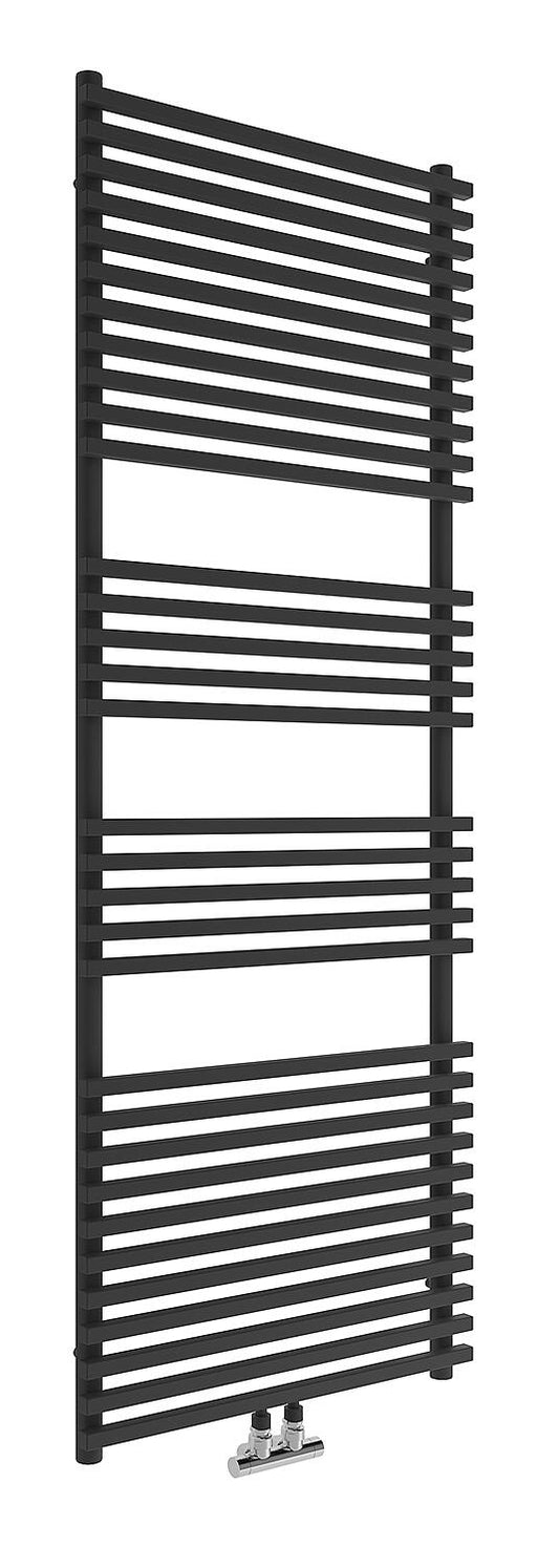 Trapani towel radiator 1640 x 600 mm with center connection, matte black