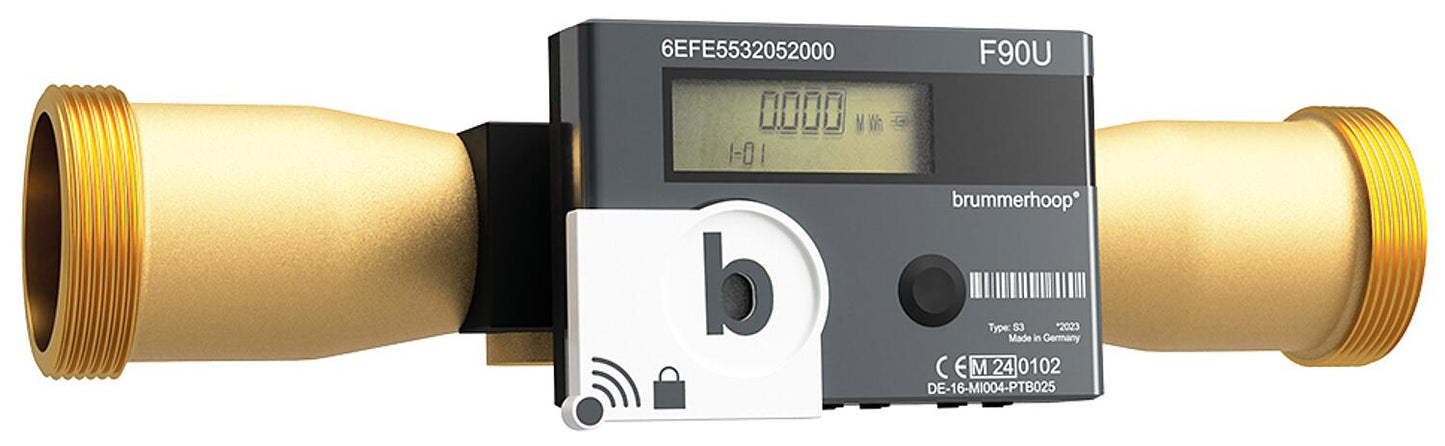 Compact ultrasonic energy meter F90U3 WKMZ radio Qp 10 m³, DN40, 300mm