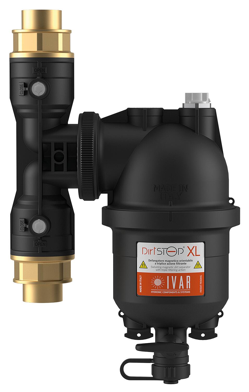 Dirtstop XL magnetite and sludge separator, type PF, lockable, DN20 (3/4"), internal thread