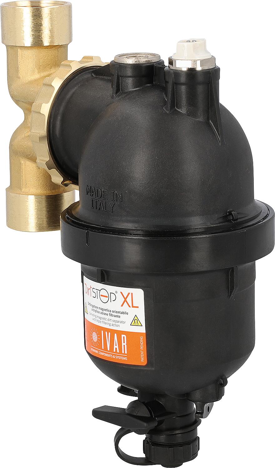 Séparateur de magnétite et de boues Dirtstop XL type BF, DN 25 (1"), filetage intérieur