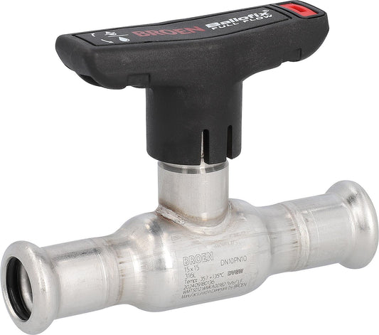 Vanne à bille à pression en acier inoxydable avec poignée à ailettes