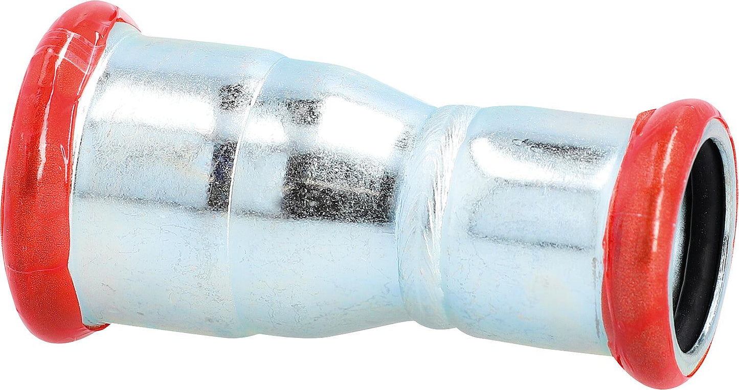 Carbon steel press fitting M-contour reducing sleeve 18 x 15mm