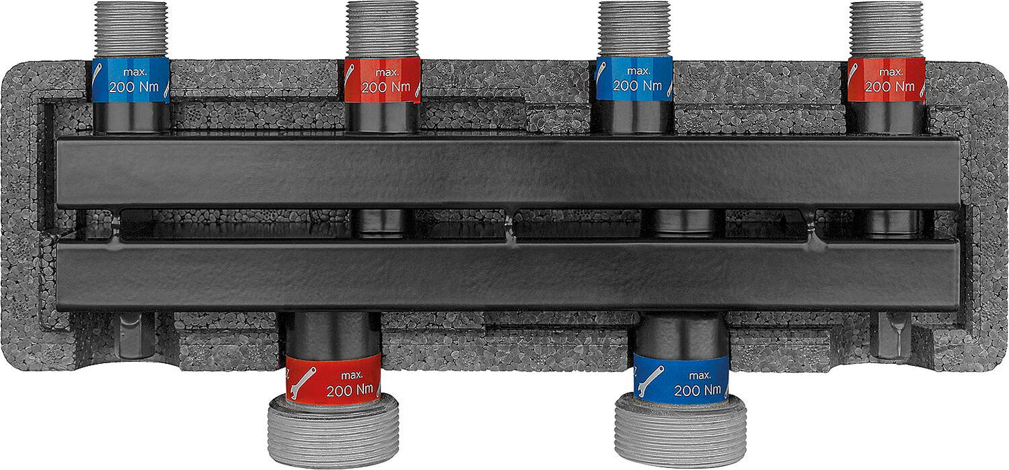 Evenes VT 2/2 AG DN 20(3/4") boiler manifold, 2m³/h, 50kW, incl. bracket and insulation