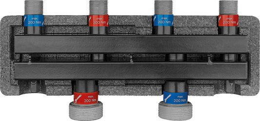 Evenes VT 2/2 AG DN 20(3/4") boiler manifold, 2m³/h, 50kW, incl. bracket and insulation
