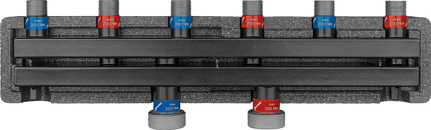 Evenes VT 2/2 AG DN 20(3/4") boiler manifold, 2m³/h, 50kW, incl. bracket and insulation