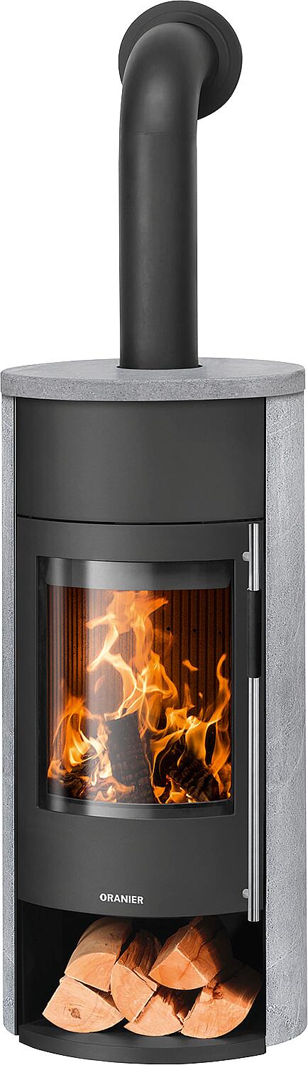 Kaminofen Oranier Polar Neo Aqua, Stahl Schwarz, Korpus Stahl schwarz