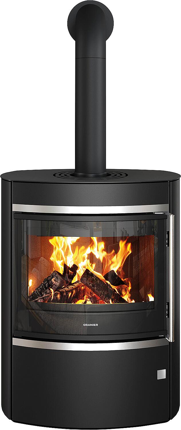 Oranier Feras steel black wood-burning stove