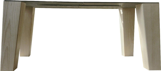 Pieds Oranier Ziva, 4 pièces, en bois de hêtre, avec plaque de montage