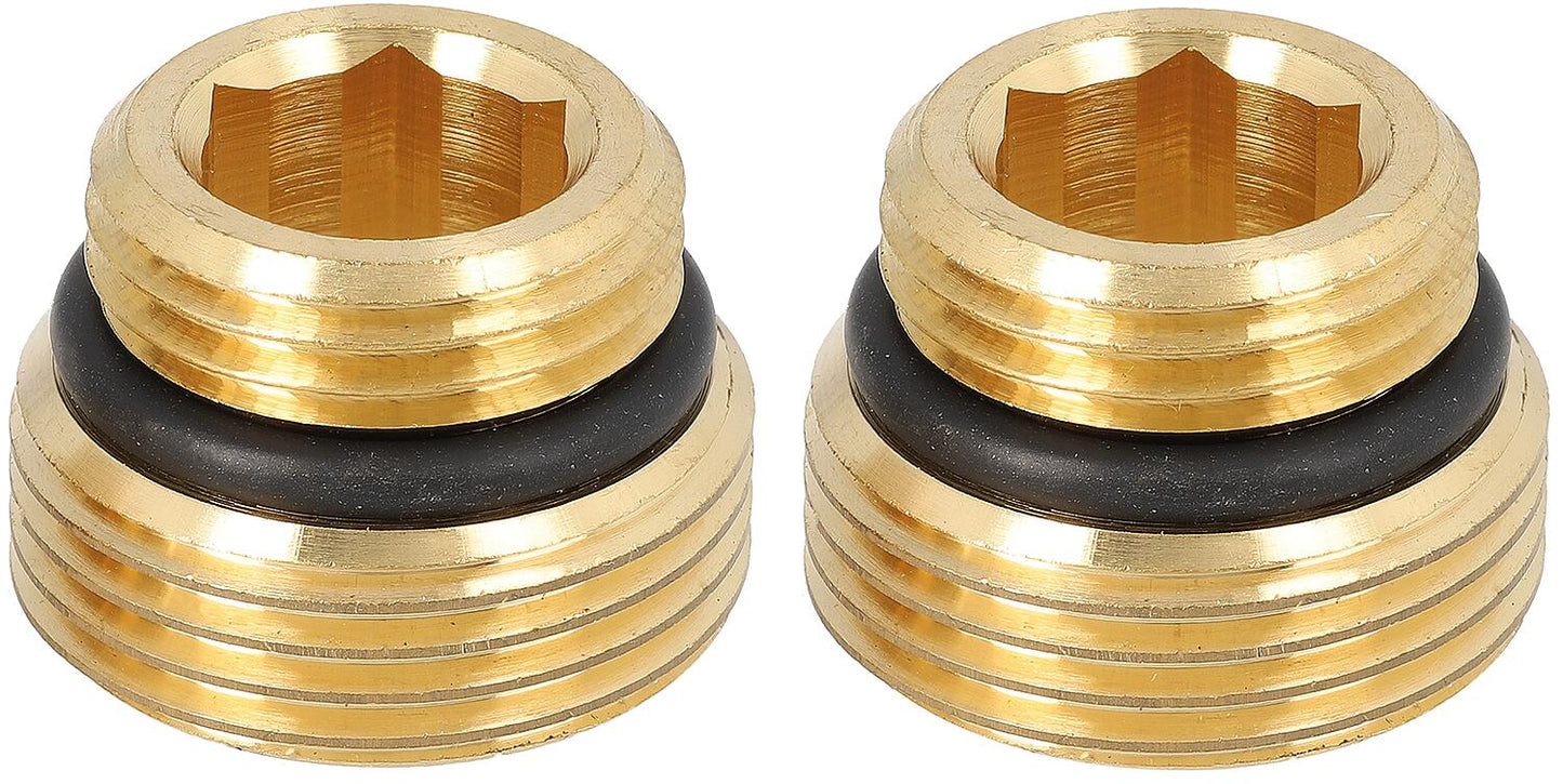 Brass transition nipple DN20 (3/4") x DN15 (1/2") flat sealing, pack of 2