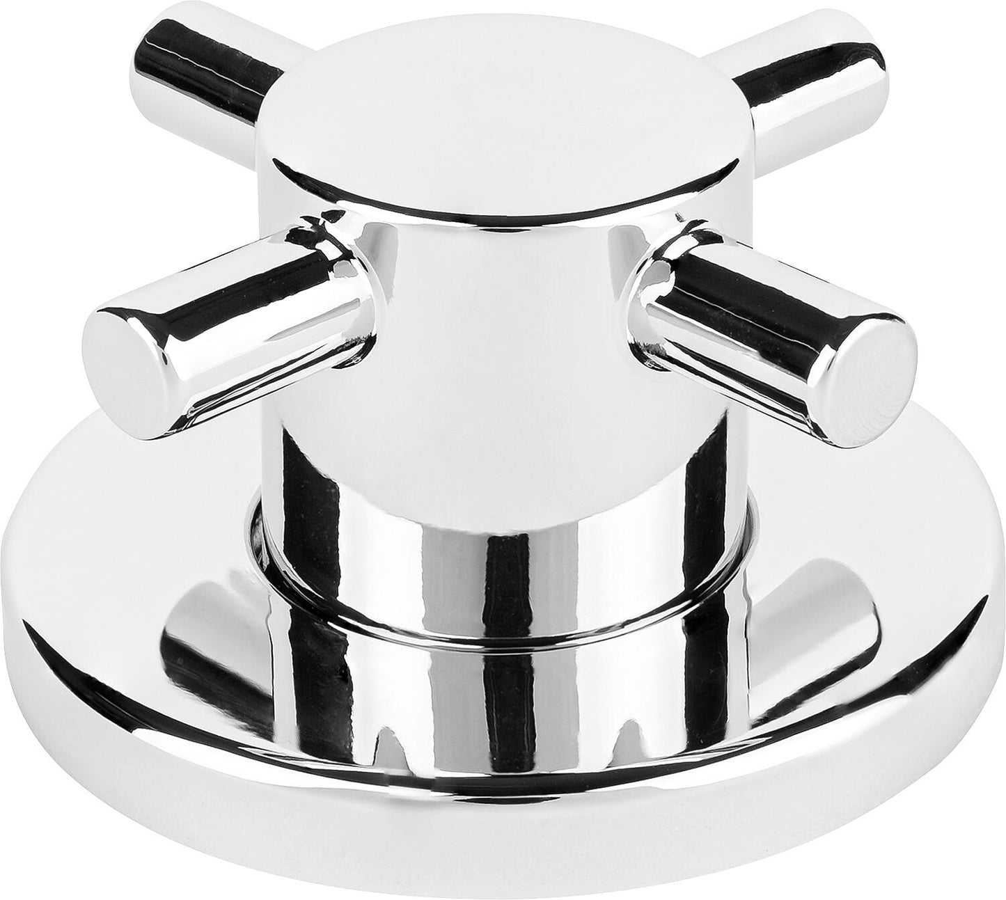EVENES press fitting for MSVR rotary handle, chrome-plated, with rosette