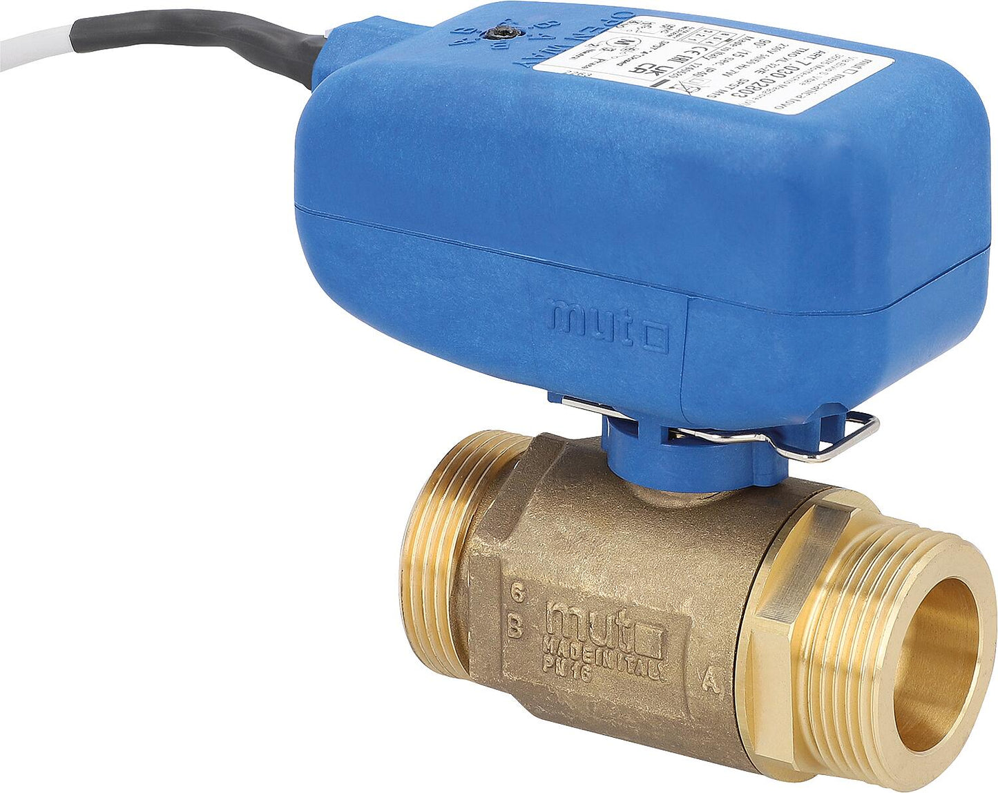 Vanne à bille électrique MUT TMO XL 2 voies, commande SPST 230 V, filetage mâle DN 32 (1 1/4")