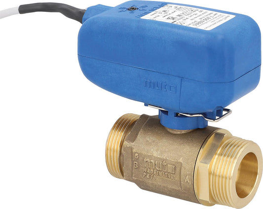 Vanne à bille électrique MUT TMO XL 2 voies, commande SPST 230 V, filetage mâle DN 32 (1 1/4")