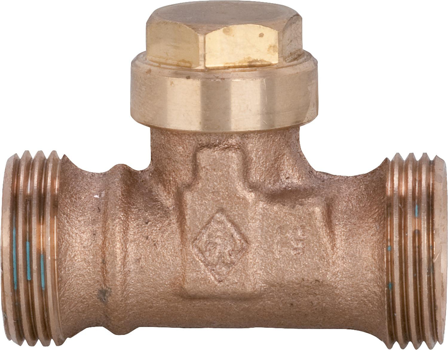 Return fitting DN 15, connection thread G 3/4" on both sides with shut-off valve and fine adjustment
