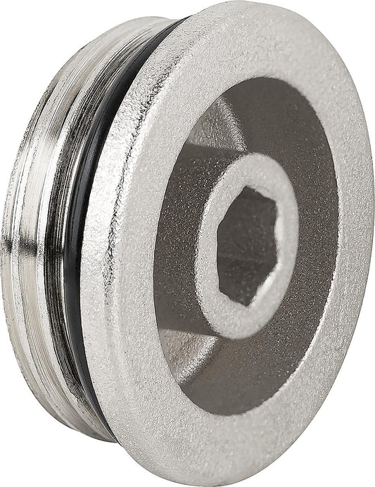 1" self-sealing nickel-plated sealing plug