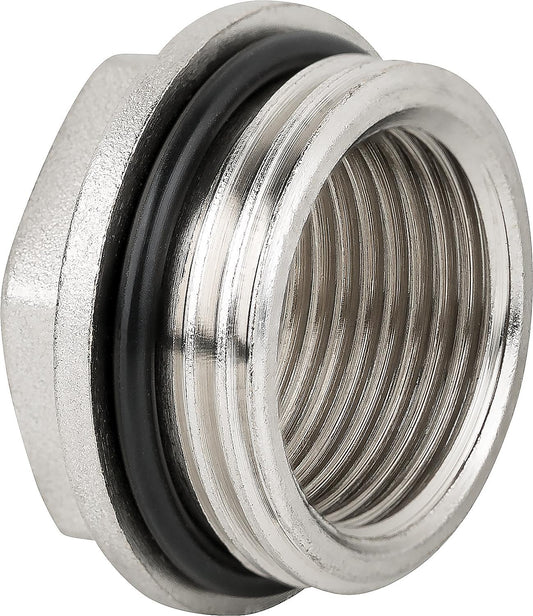1" x 3/4" self-sealing nickel-plated plug