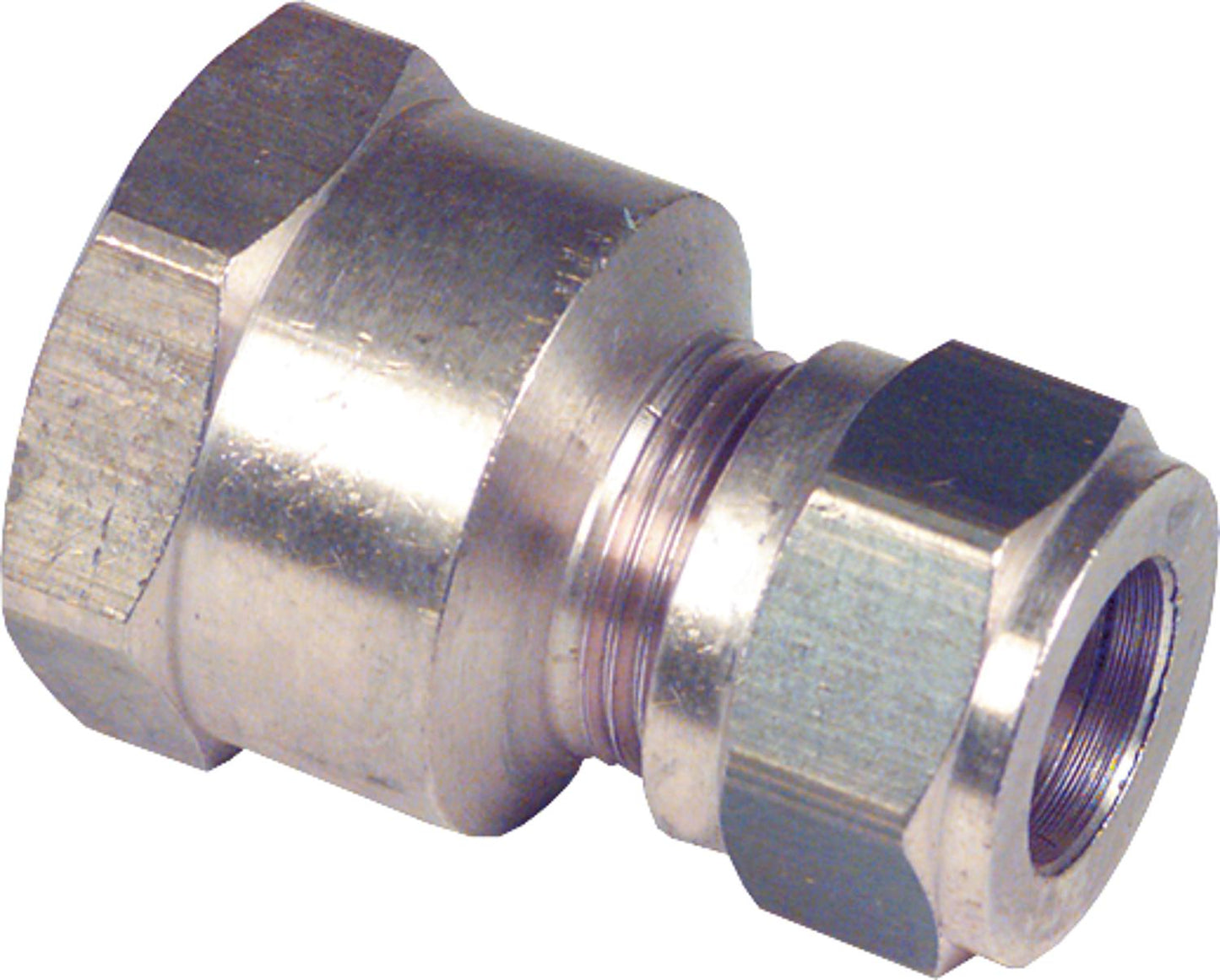 Compression fitting brass socket fitting 14mm x 3/8" female thread