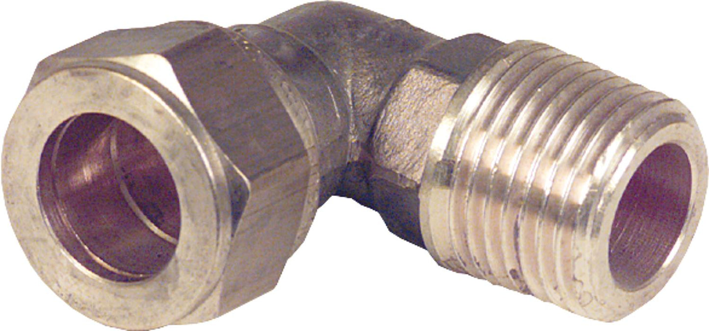 Compression fitting, brass, conical, 12 x DN15 (1/2") male thread