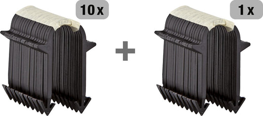 Value pack: 10x + 1x free staples for pipes, outer diameter 16-20 mm, 60 mm length, pack size = 300 pieces