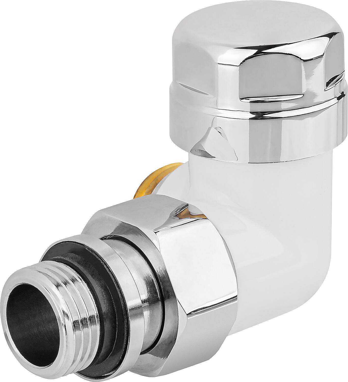 Robinet thermostatique 130TB S, blanc DN15 (1/2"), angle gauche