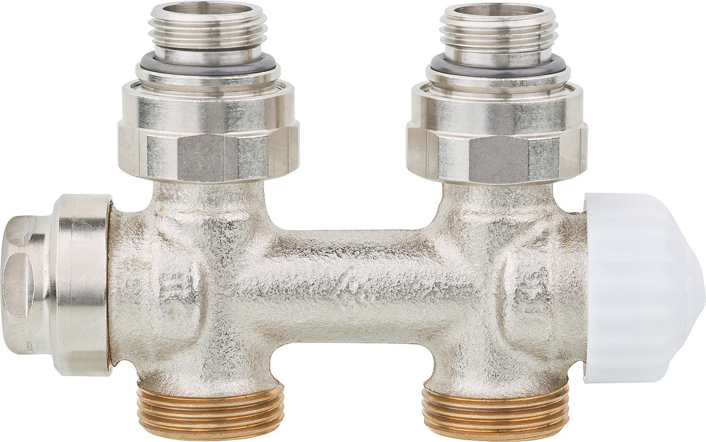 Heimeier Multilux Th valve for radiators with central connection, two-pipe system, straight-through design