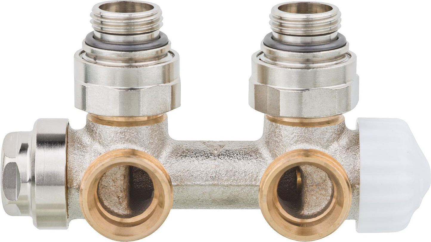 Heimeier Multilux Th valve for radiators with central connection, two-pipe system, straight-through design