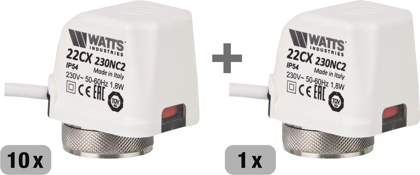 Value pack: 10x + 1x free WattPower Control 22 CX electrothermal actuator, 230V