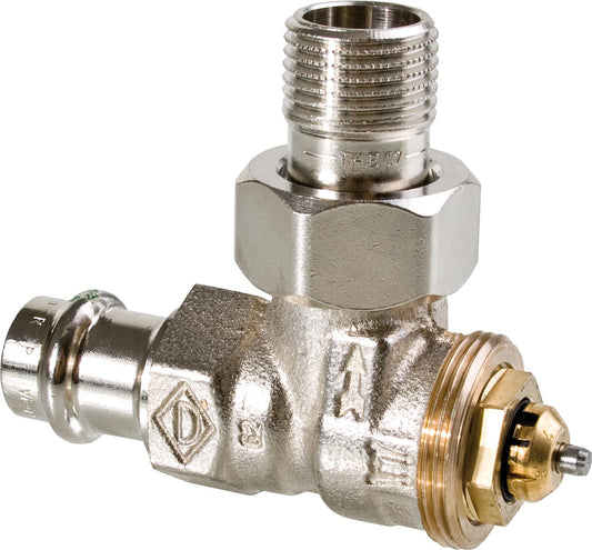 Thermostat-Ventilunterteil IMI Heimeier V-exact II, Pressanschluss 15 mm DN15 (1/2''), Durchgangsform