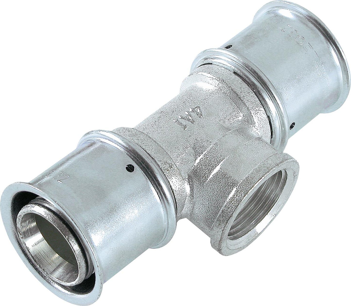 MULTITUBO press T-piece Ø16mm-DN15 (1/2") IT-Ø16mm, tin-plated