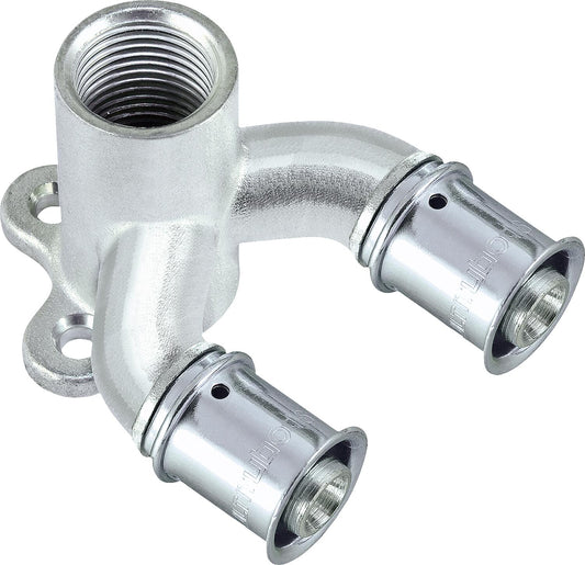 MULTITUBO Press-U wall disc Ø16mm-DN15 (1/2")-Ø16mm IT, tin-plated