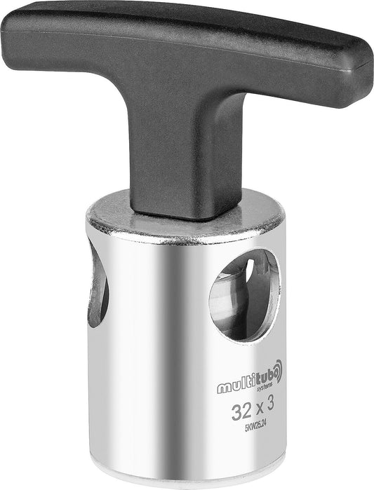 Multitube deburring tool with handle for Ø32mm pipe