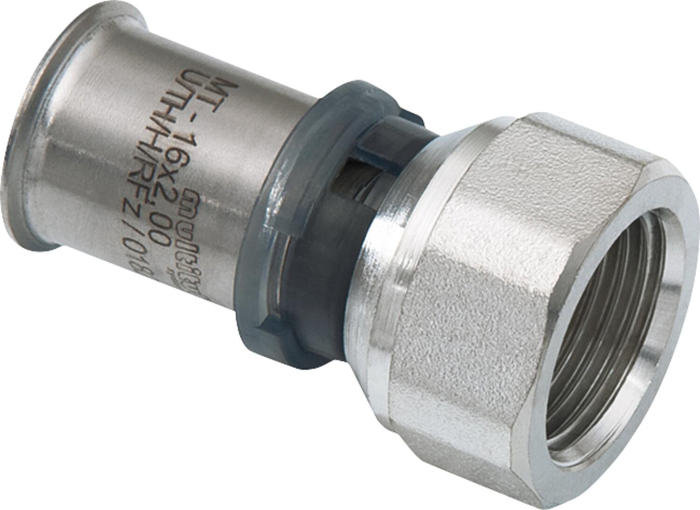 MULTITUBO Press-fit transition coupling Ø32mm-DN32 (1 1/4") female thread, tinned