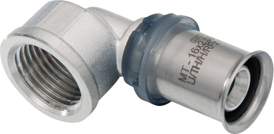 MULTITUBO press angle 90° Ø16mm-DN15 (1/2") IT, tin-plated