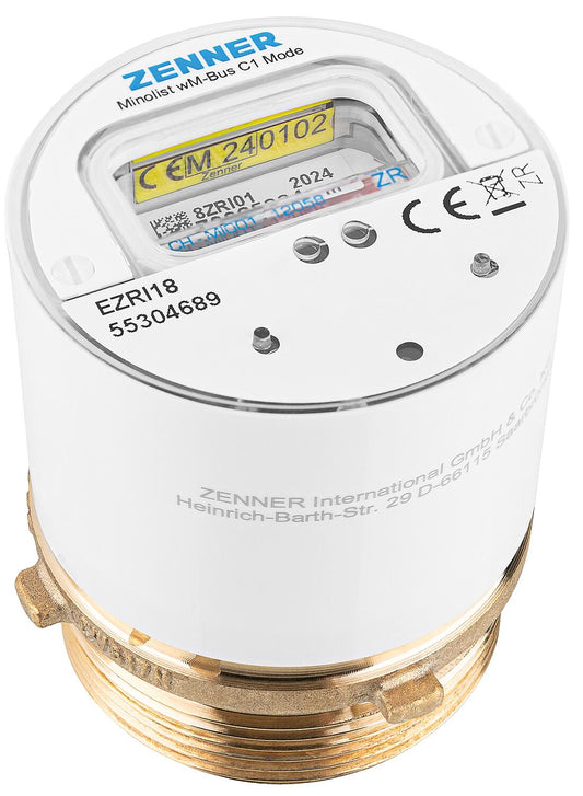 Zenner Minolist KOAX 2" V2 30°C 2.5 R40V 325 RK ZR wireless measuring capsule water meter, wireless M-Bus