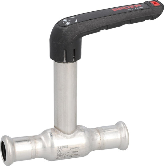 Edelstahl Press-Kugelhahn mit langer Spindel und Handhebel