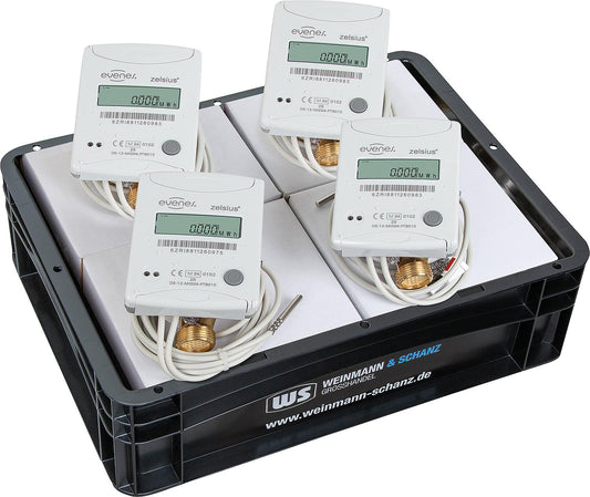 Value pack compact heat meter evenes DN15 (3/4"), 4-piece, +WS box free!