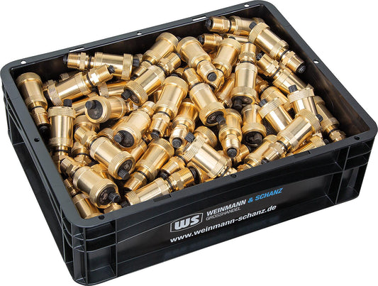 Value pack: Automatic air vent with shut-off valve DN15 (1/2"), 50 pieces, + WS box included free!