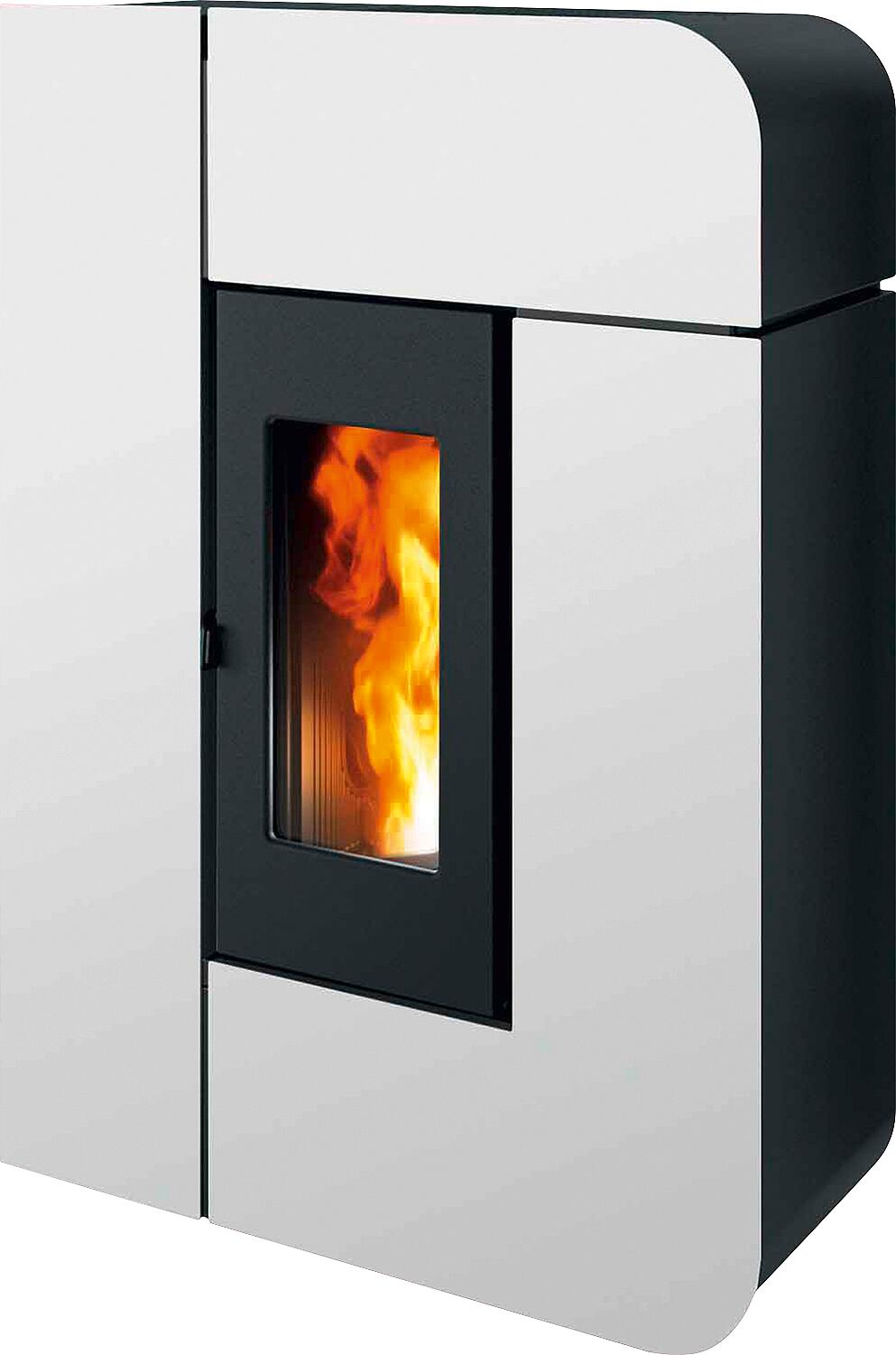 MCZ Alea Air 7 R pellet stove, basic unit with black metal casing, 7.0 kW