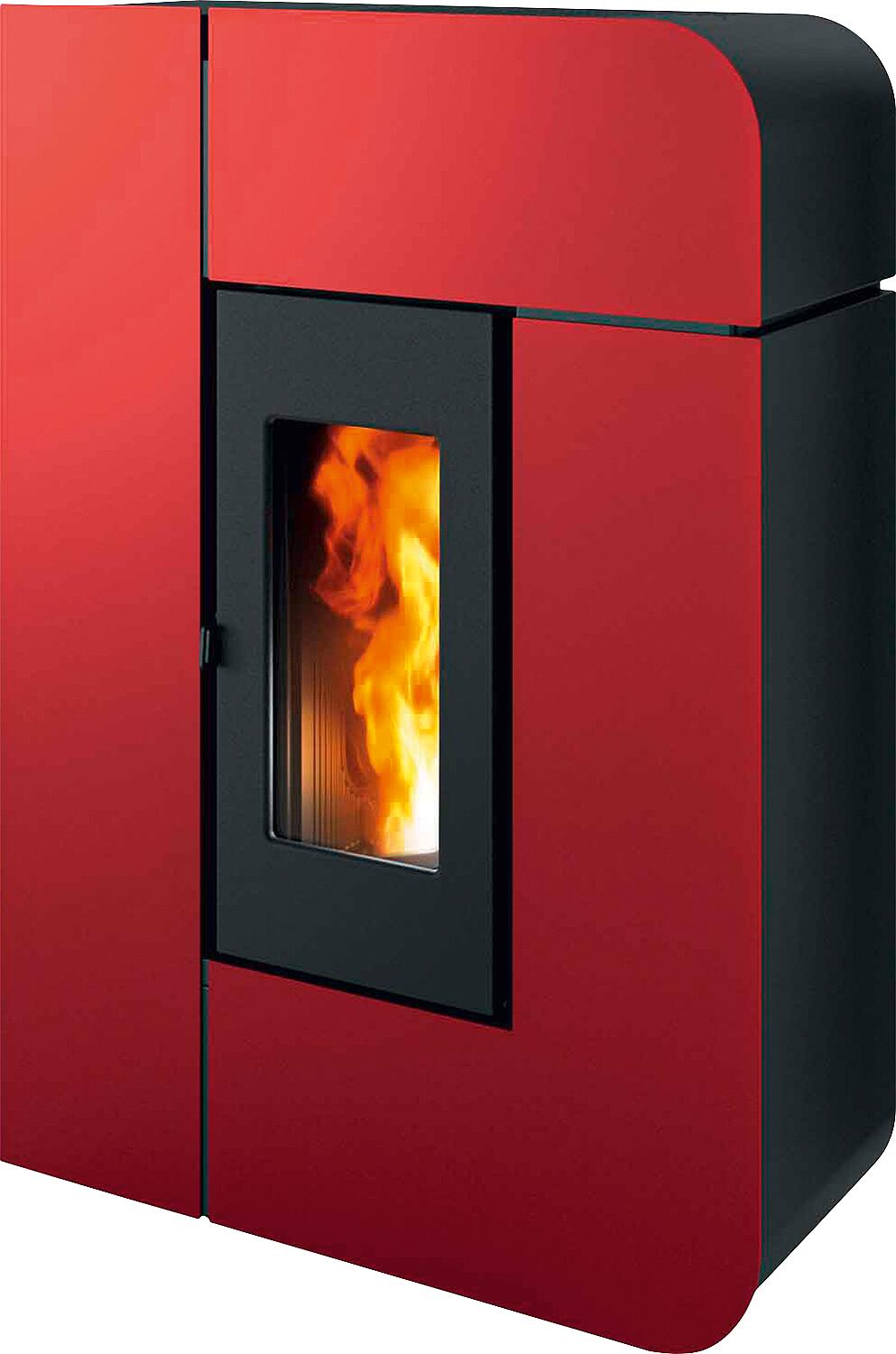 MCZ Alea Air 7 R pellet stove, basic unit with black metal casing, 7.0 kW