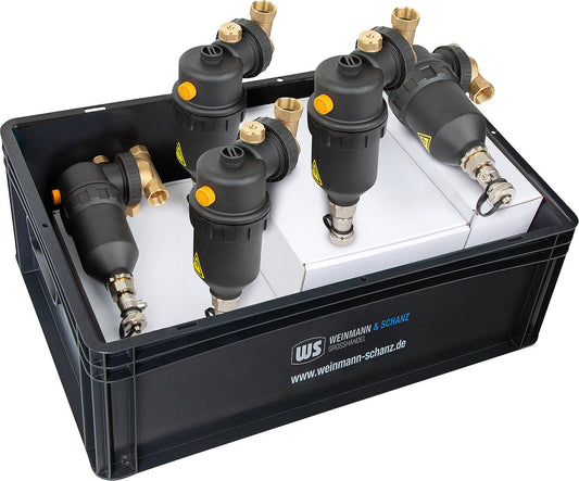 Vorteilspaket 5x Magnetit- und Schlammabscheider MAG1 DN 20 (3/4") + gratis WS BOX