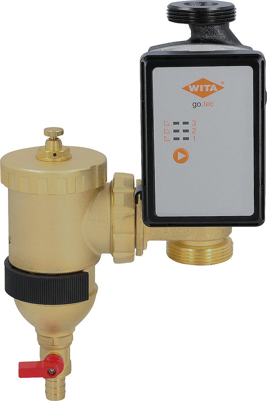 Umwälzumpen-Schlammabscheiderset 40/60, Heizungs-Optimierungsset 180mm Baulänge