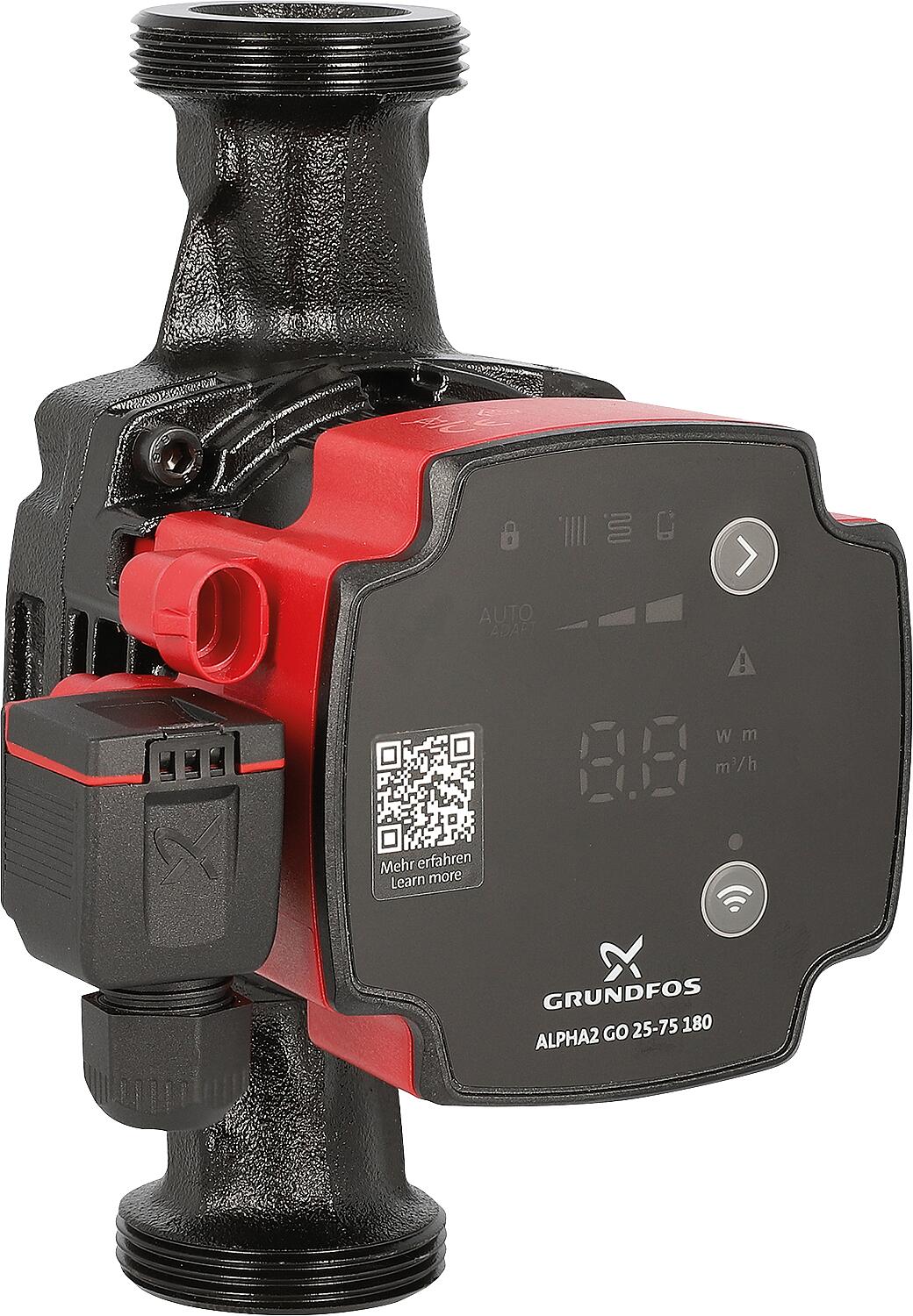 Umwälzpumpe Grundfos Alpha2 GO 32-90, 220-240V, Baulänge 180mm