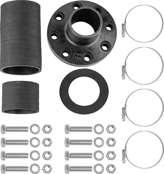 WILO-DrainLift S/M Zubehör Flanschstutzen  DN 80/80 m. Schlauch u. Schlauchschellen