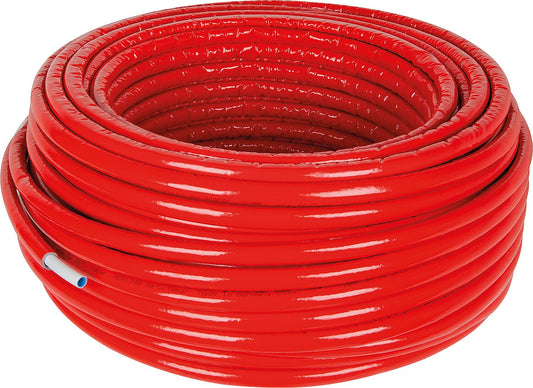 Uponor Uni Pipe PLUS white pre-insulated S4 WLS 040, Ø16mm x 2.0mm, red, length 100m