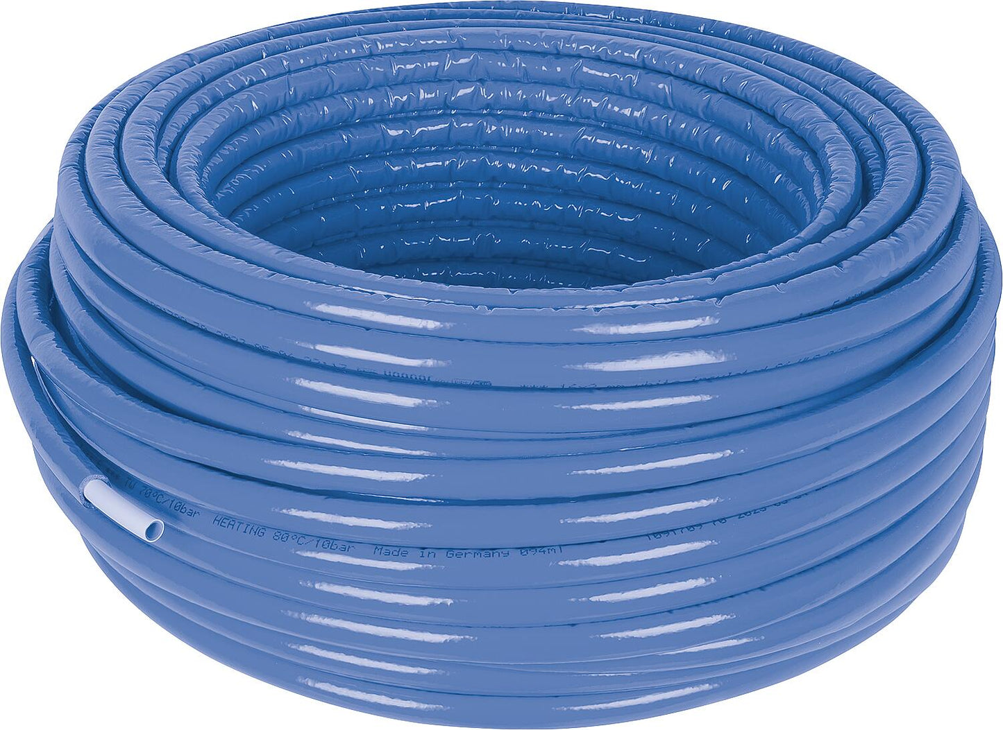 Uponor Uni Pipe PLUS white pre-insulated S6 WLS 035, Ø16mm x 2.0mm, blue, length 75m