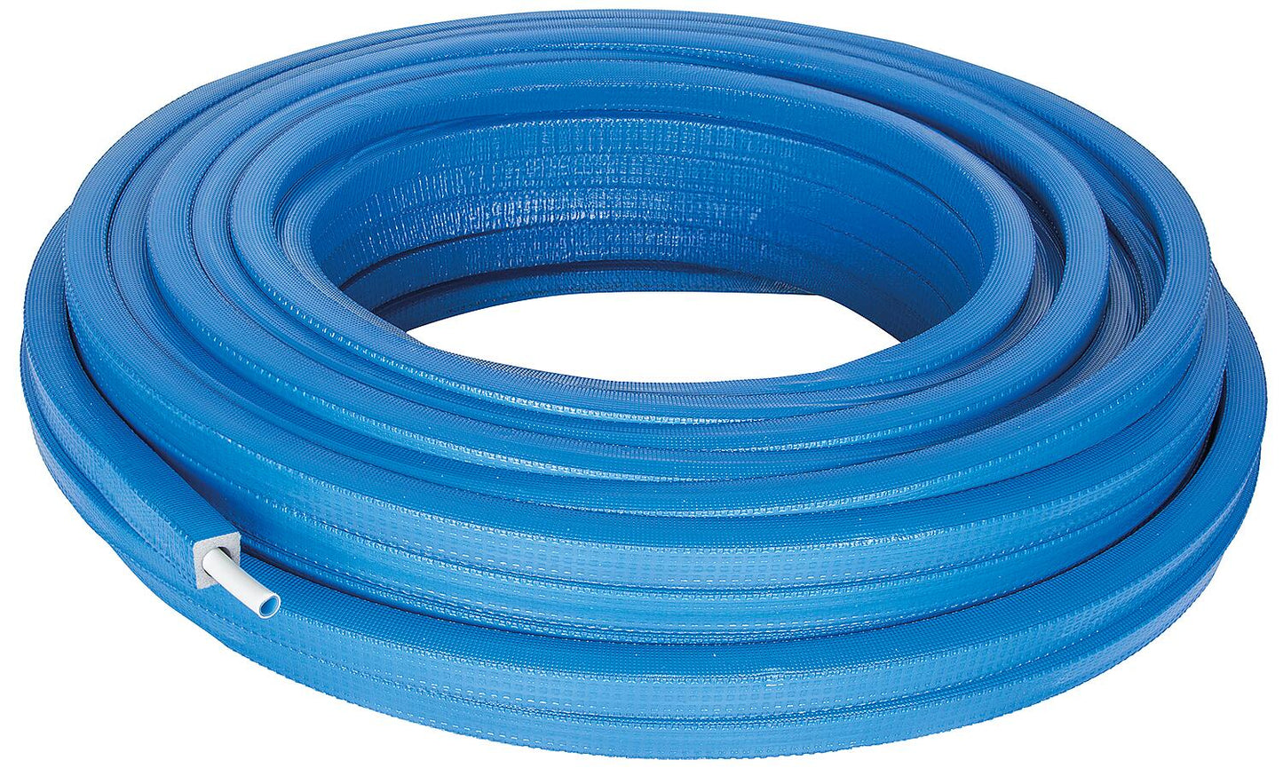 Uponor Uni Pipe PLUS white pre-insulated DHS9, Ø16mm x 2.0mm, blue, length 75m