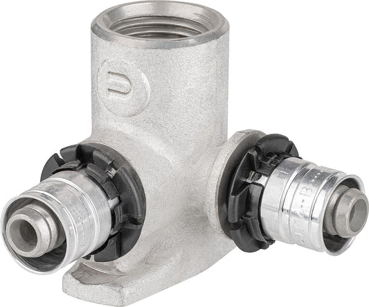 Uponor S-Press double wall plate 90° long Ø14mm-DN15 (1/2") FR-14