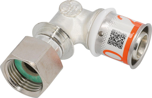 Uponor S-Press PLUS elbow fitting Ø16mm-DN10 (3/8") female thread