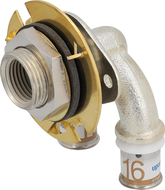 Uponor S-Press PLUS U-wall duct corner LWC Ø16mm-DN15 (1/2")-Ø16mm IT, I=25