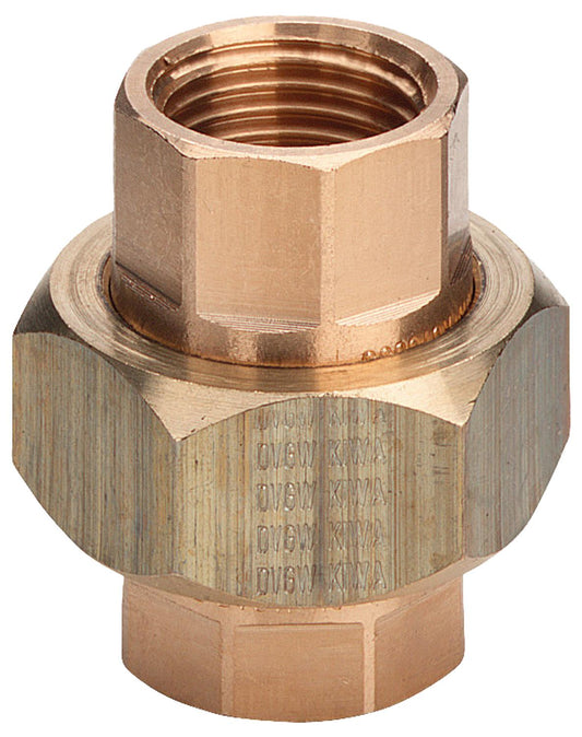 Red brass threaded fitting, flat sealing pipe fitting, type 3330, 3/8" (I/I)