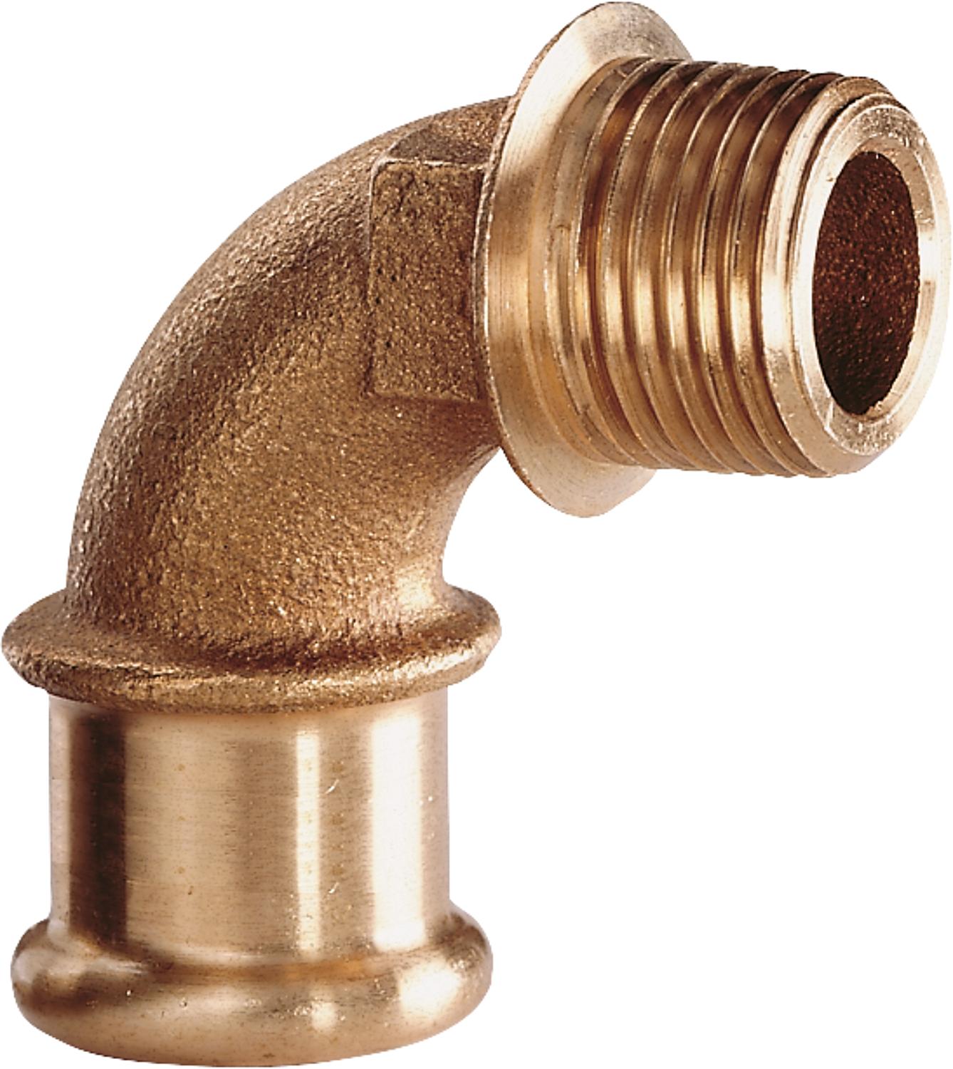 Gunmetal press fitting M-contour angle 90° i/a 15x3/8" type 6092g